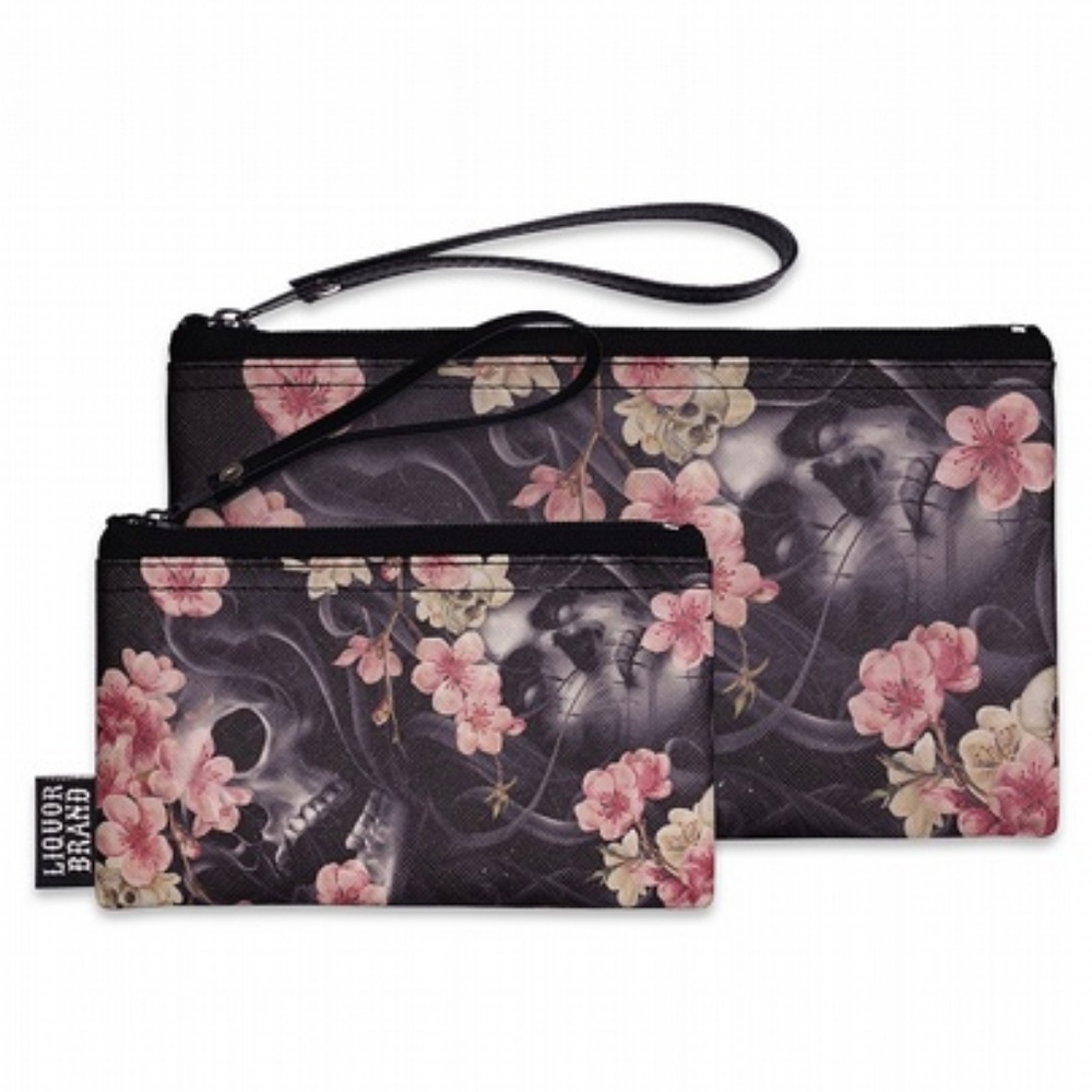 Liquor Brand Sakura Pouch and Coin Purse Bag Set
